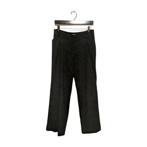 J.Jill Dress Pants Wide Leg Mid Rise Flat Front Black 10 Petite 10P Stretch Wool